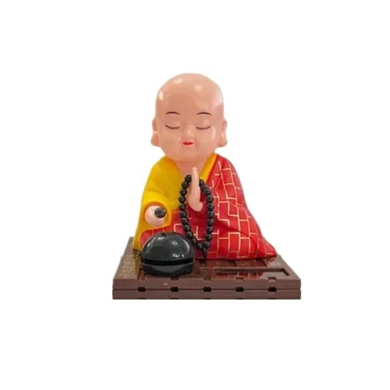 Solar Little Monk Ornamente creative pentru mașini Decorațiune pentru bord în stil chinezesc Budism Ornament norocos Accesorii interioare auto