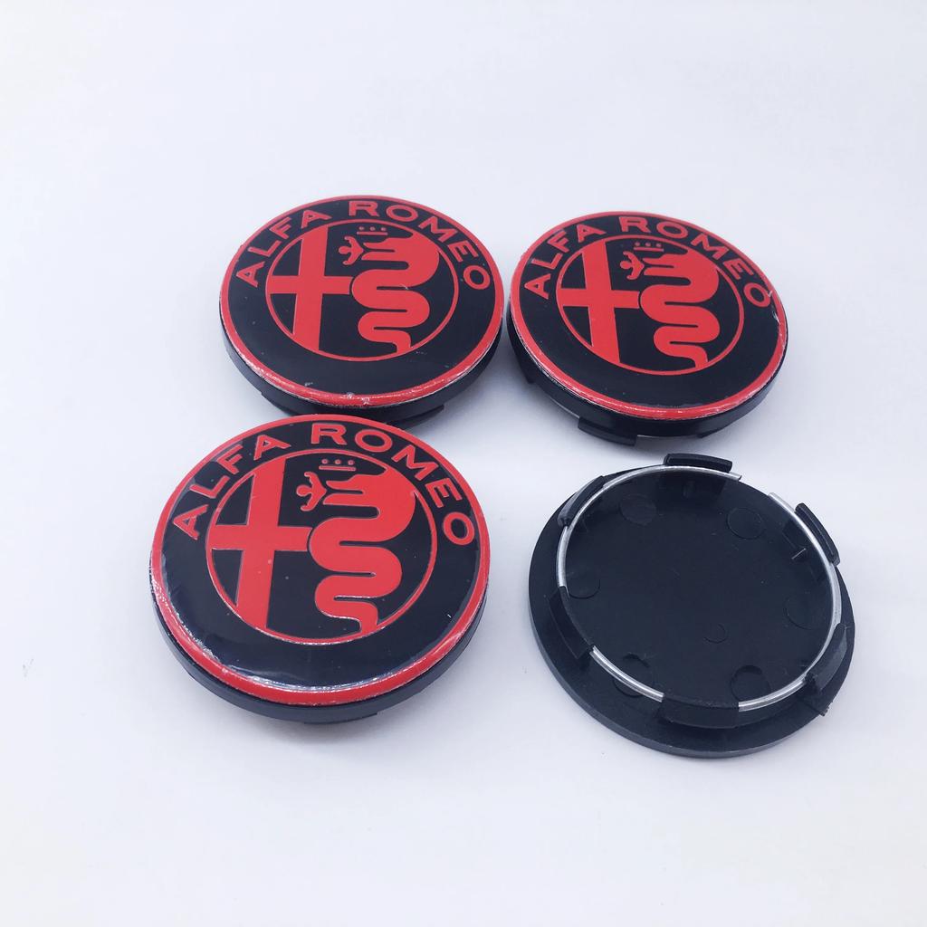 Samolepky na auto Pro Alfa Romeo 4ks 50MM nové černé Pro Alfa Romeo Giulietta GT Modifikace loga středového krytu kola auta Kryt středového kola Deco