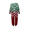 Fashion Print Parent-Child Outfit Hooded Zipper One-Piece Fashionable Home Suit Set