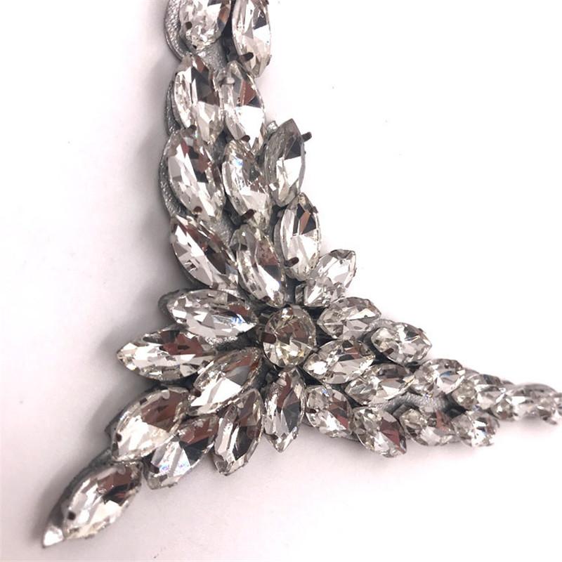 Shining Beautiful Crystal Flower Bridal Wedding Party Shoes Accessories For High Heels Shoes Manual Rhinestone Shoe Decorations
