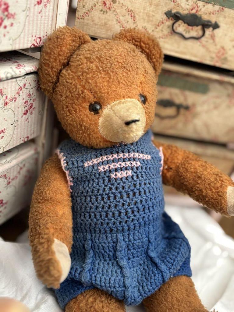 [USED] Antique Vintage Teddy Bear Plush Toy