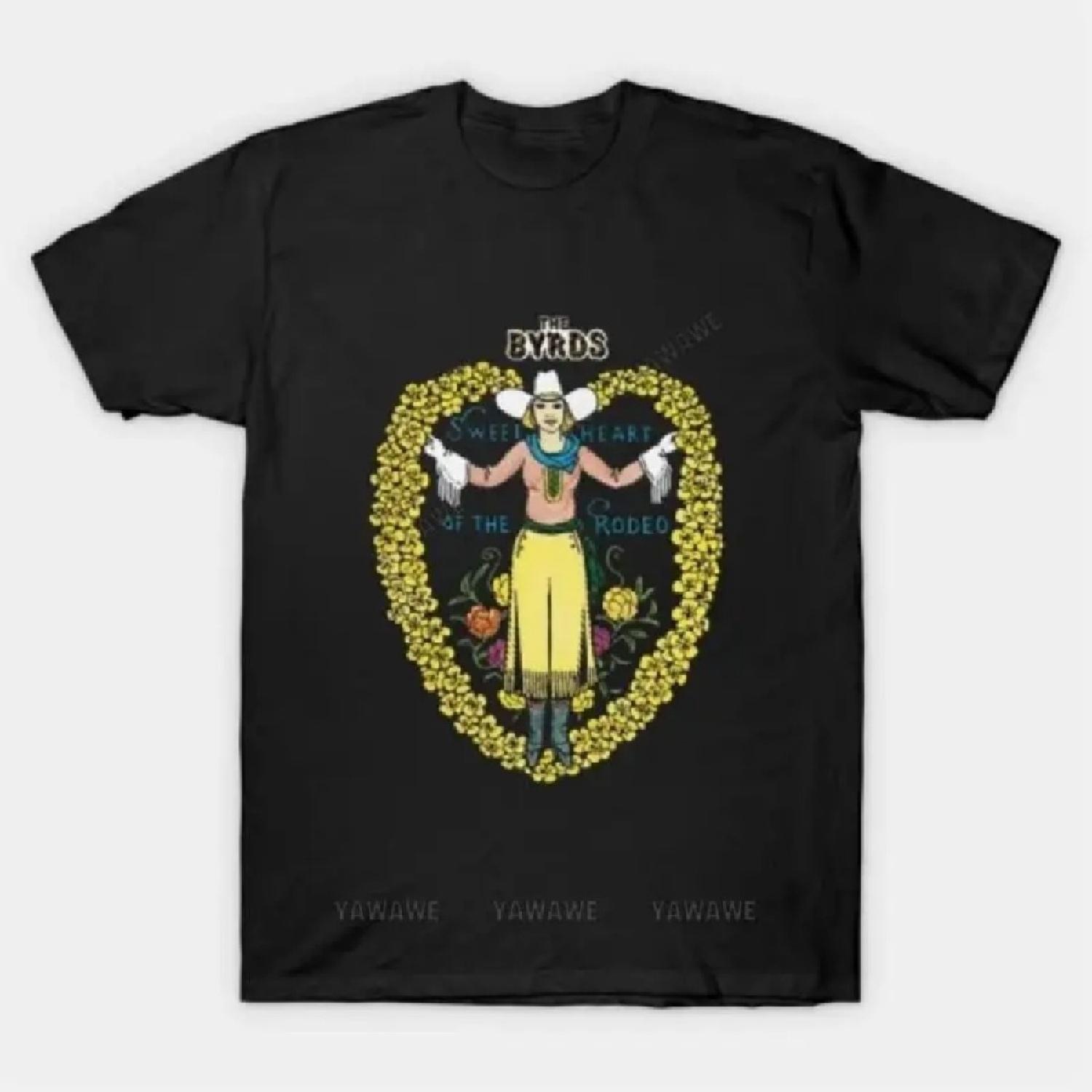 

Men Cotton Tshirt summer short sleeve black tee tops The Byrds T Shirt male casual t-shirt o-neck tee shirt XXXXXL чорний