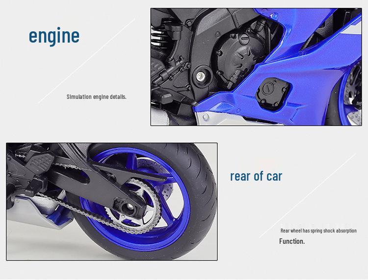 1:12 Scale 2020 Yamaha YZF-R6 Alloy Motorcycle Model