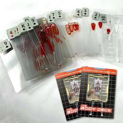 Der Körper Deck Karten Menschliche Anatomie Poker Wiederverwendbar Körper Transparent Spielkarten Lustige Schaufensterpuppe Körper Deck Skelett Spielkarten