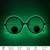 Runder Rahmen Leuchtende Brille Rotierende Augäpfel Partybrille Anime Neuheitsbrille Halloween Party