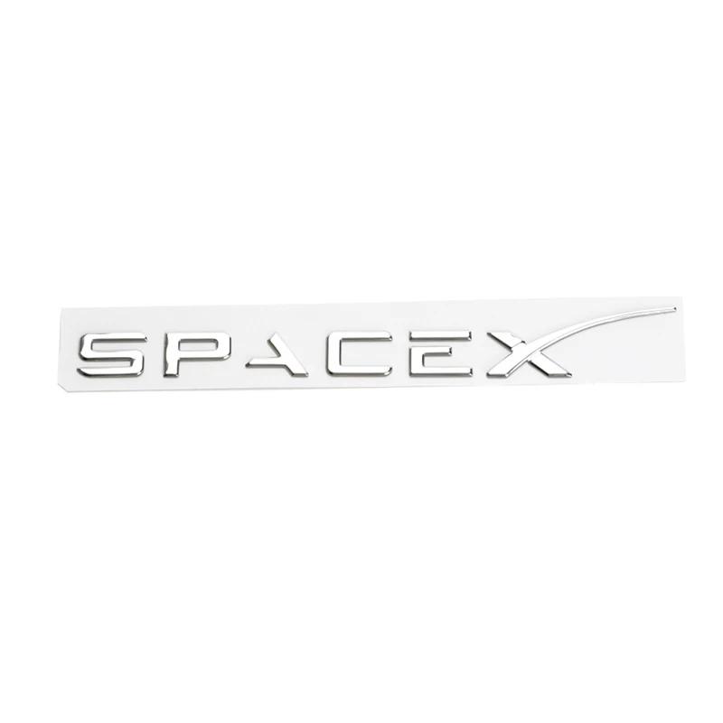Car SpaceX Dual Motor Sticker Fender Side Decal For Tesla Model Y S 3 X Letters Space Logo Rear Emblem Badge Trunk Accessories