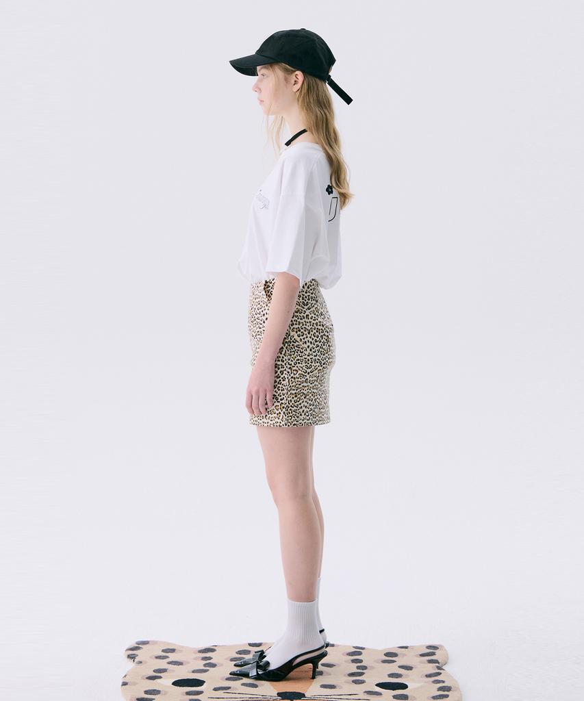 JUNEJUNE SPACE Vol11.Leopard Mini Skirt_Beige(Vol11.Leopard Mini Skirt_Beige)