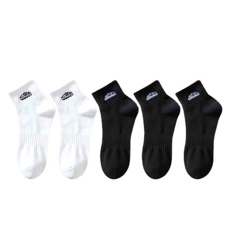 Men's Short Basketball Socks - Sweat-Absorbent, Deodorant, Solid Colors, Spring/Autumn