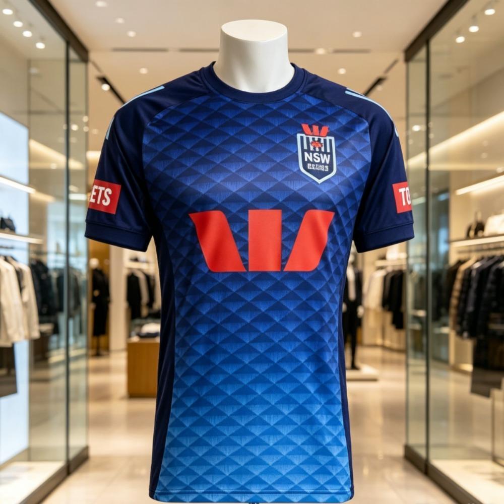 Iconic NSW Blues State of Origin Rugby Jersey Home Away Training Breathable Quick-Dry Shirt Diehard