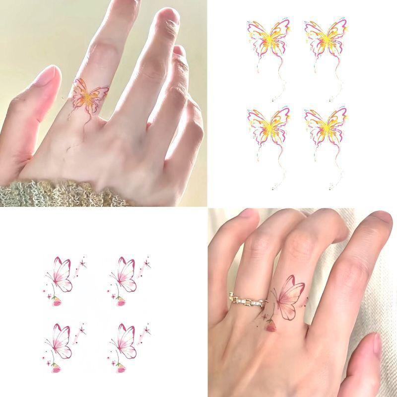 15 Ark Glitter Drømmende Sommerfugl Vanntett Midlertidig Tatovering Langvarig Vanntett Realistisk Falsk Tatovering Fingerklistremerker