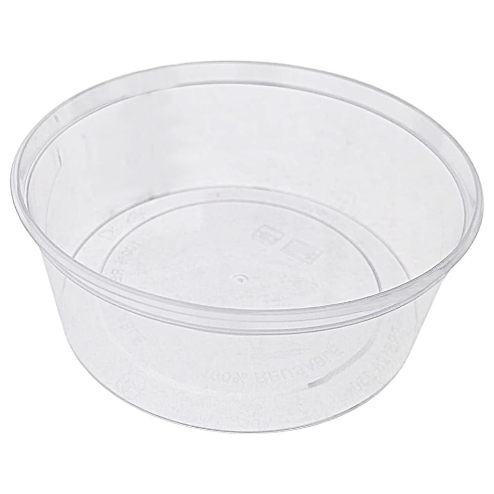 Pojemnik Garmażeryjny Okrągły Na Sałatkę Sosy Pp Przezroczysty 350Ml 50Sz