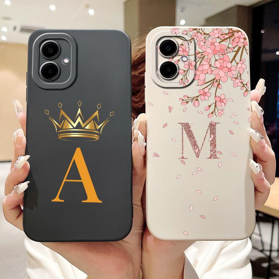 For Samsung Galaxy A06 Case 2024 Fashion Crown Letters Soft Silicon Back Cover For Samsung A06 SM-A065F SM-A065M A 06 Phone Case