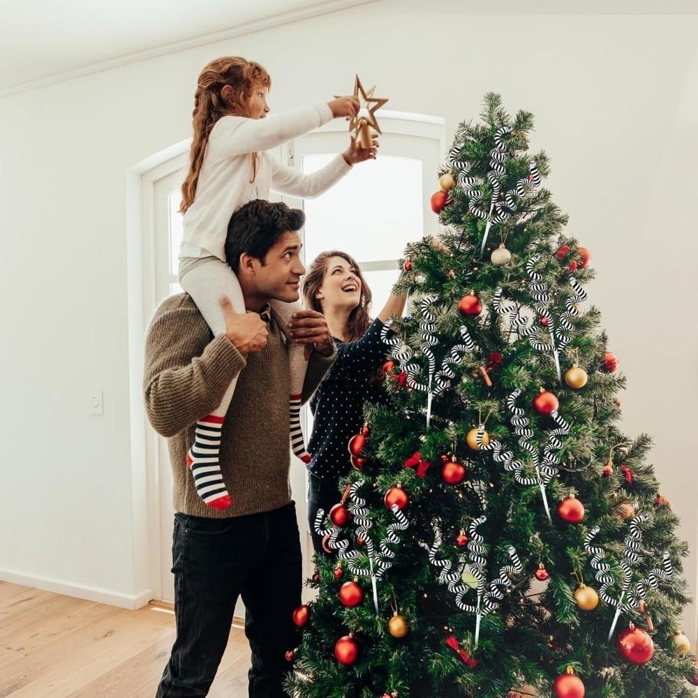 1pcs Curly Pick Branch Xmas DIY Bouquet with Bell Multi Scene Christmas Ornament DIY Twisted Lollipop Flower Branches