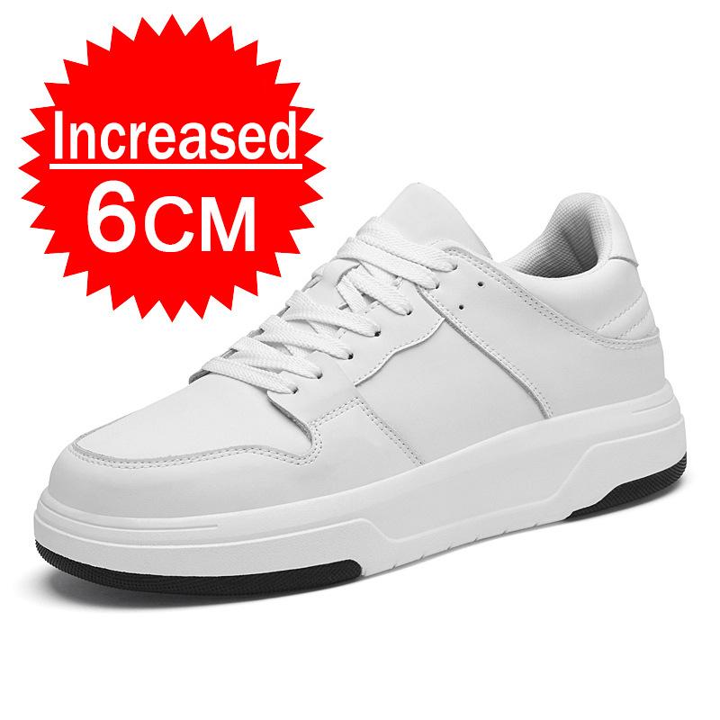 

Модные Повседневные Мужские Туфли из Натуральной Кожи с Внутренним Увеличением Высоты 6/8 см, Невидимое Увеличение, Толстые Спортивные Туфли, Уличные Кроссовки, Большой Размер 45 38