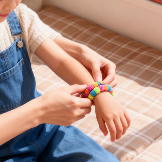 Stress Relief Toys Soft TPR Ball Elastic Bracelets Highly Stretchable And Kneadable Wristbands for Kids Skin-Friendly Non-Prickly Fun Party Favors