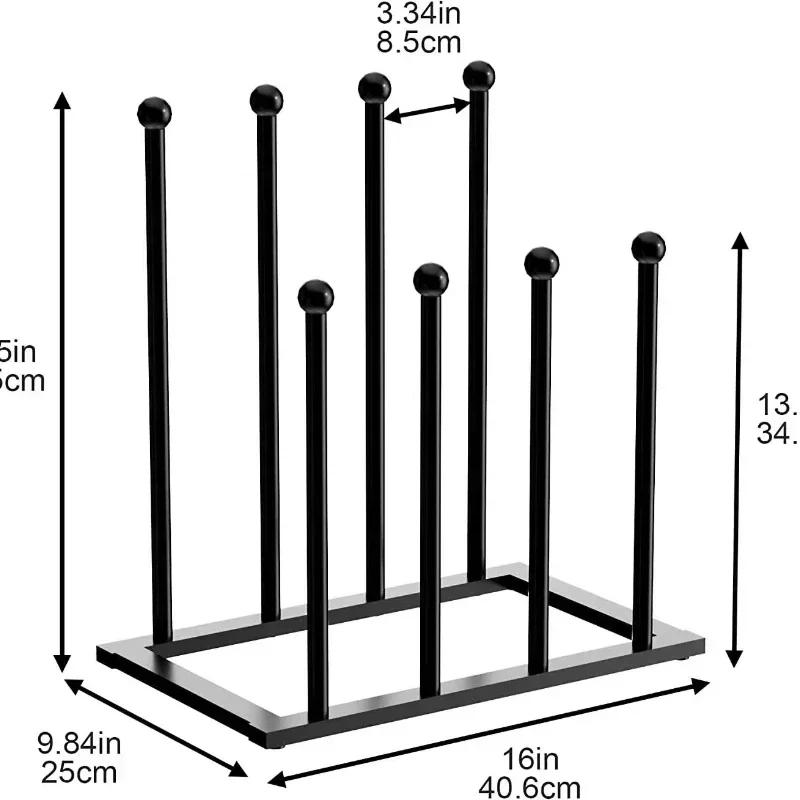 Black Standing Boot Rack Modern Household Storage Iron Shoe Shelf Martin Boot Support Frame Portico Space Saving Shoes Holder 10098₽
