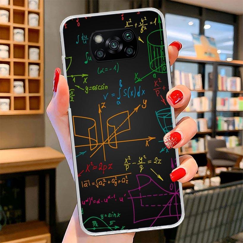 Physics Chemical Mathematics Cover Phone Case For Xiaomi Poco F7 Ultra X7 X6 X5 Pro M7 Redmi 15C 15 13C 13 12C 12 10C 10 9A 9C 9