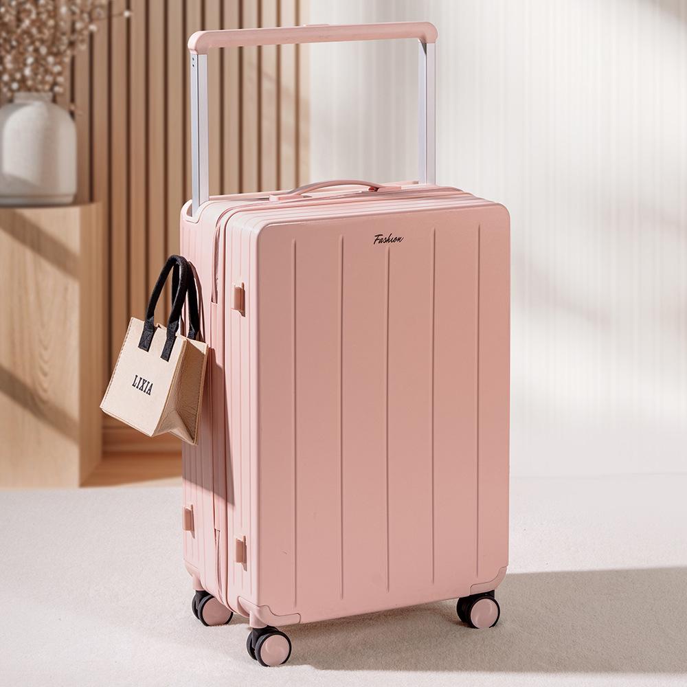 Lightweight 20/24 Inch Carry-on Suitcase with Wide Drawbar and Combination Lock for Men and Women