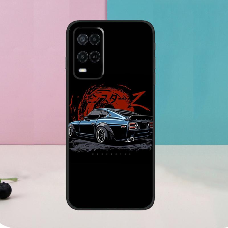 Sports Car JDM Tokyo Drift Case For Oppo A74 A54 A94 A80 A60 A40 A18 A38 A58 A78 A98 A96 A76 A16 A15 A17 A57 A5 A6 Pro