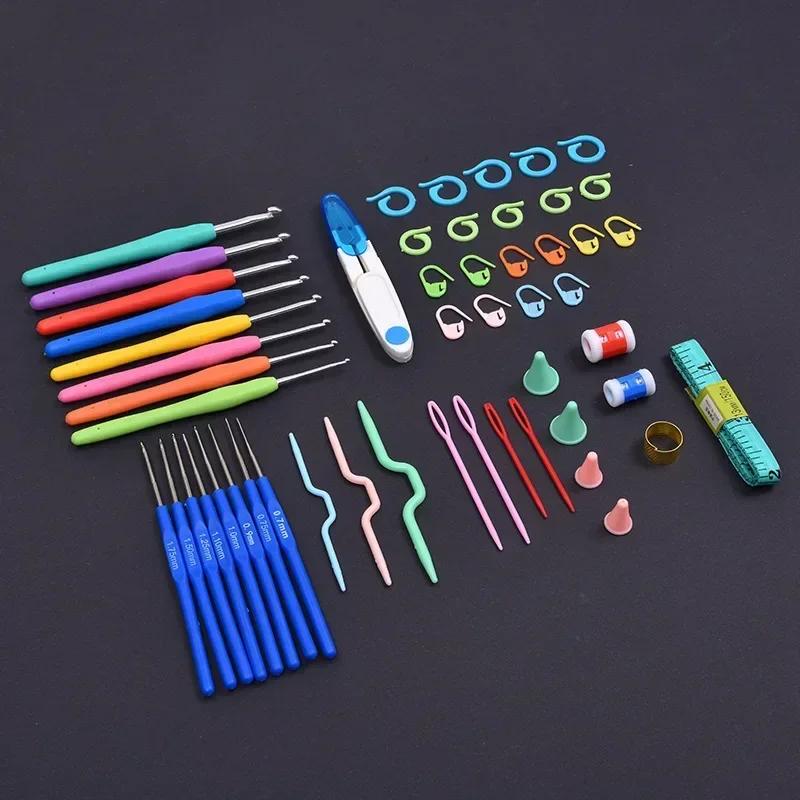 Source Factory Crochet Set, Hand Woven Tools, Soft Handle Aluminum Crochet Sweater Needle Set, Wholesale by Manufacturers