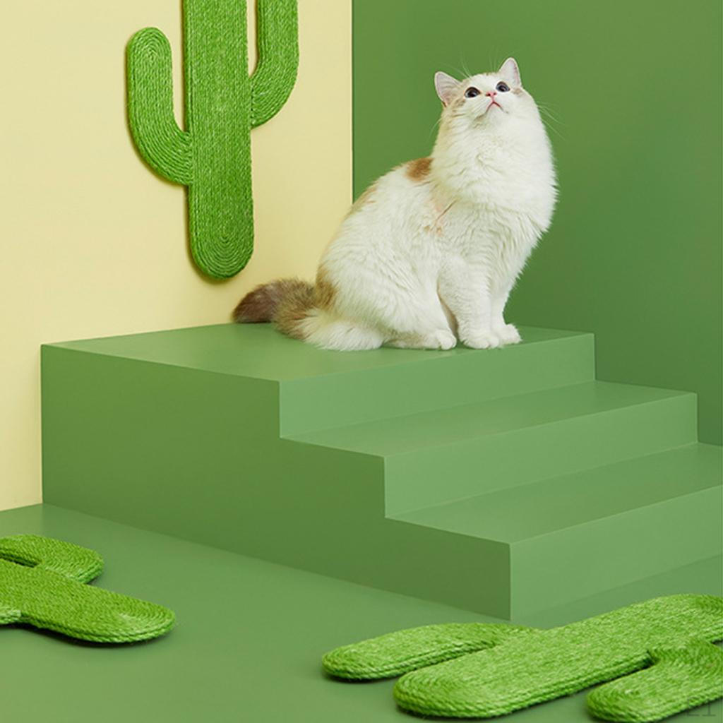 Durable Sisal Wall Mounted Cat Scratching Board, Scratcher W/ Sucker, Kitten Activity Interactive