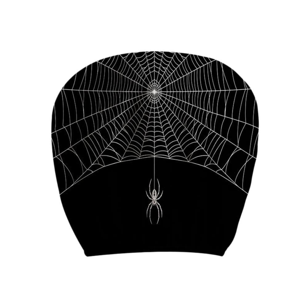 2PCS Cool Decorations Car Pillowcase Spider Web Car Seat Headcover Gift for Car Lover