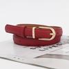 Pu Spring Womens Leather Skinny Belt Metal Pin Buckle Outdoor Leisure Waist Belt
