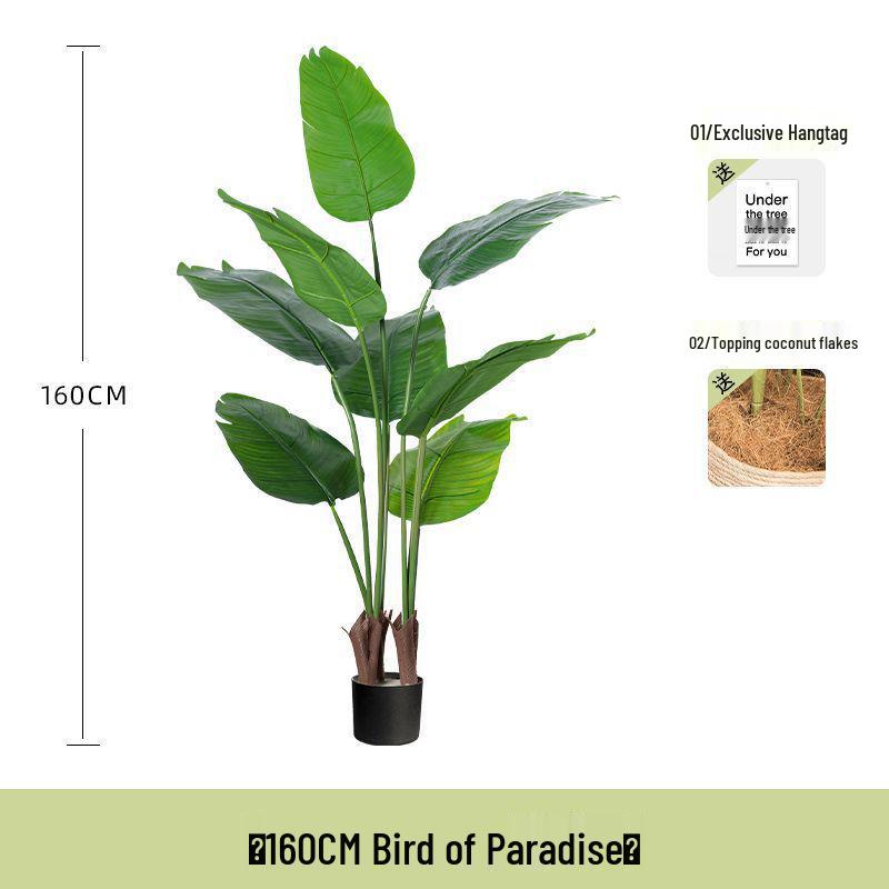 Bird of Paradise Indoor Artificial Floor Plant - Luxurious Bionic Greenery Decor for Living Room