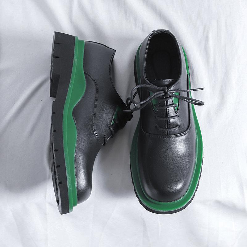 Fashion Brand Business Platform Shoes Formal Men Oxford Shoes Mens Fashion Formal Round Toe Shoes Lace Up Office Wedding Leather Shoes