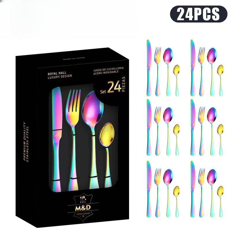 24-Piece Bamboo Cutlery Set