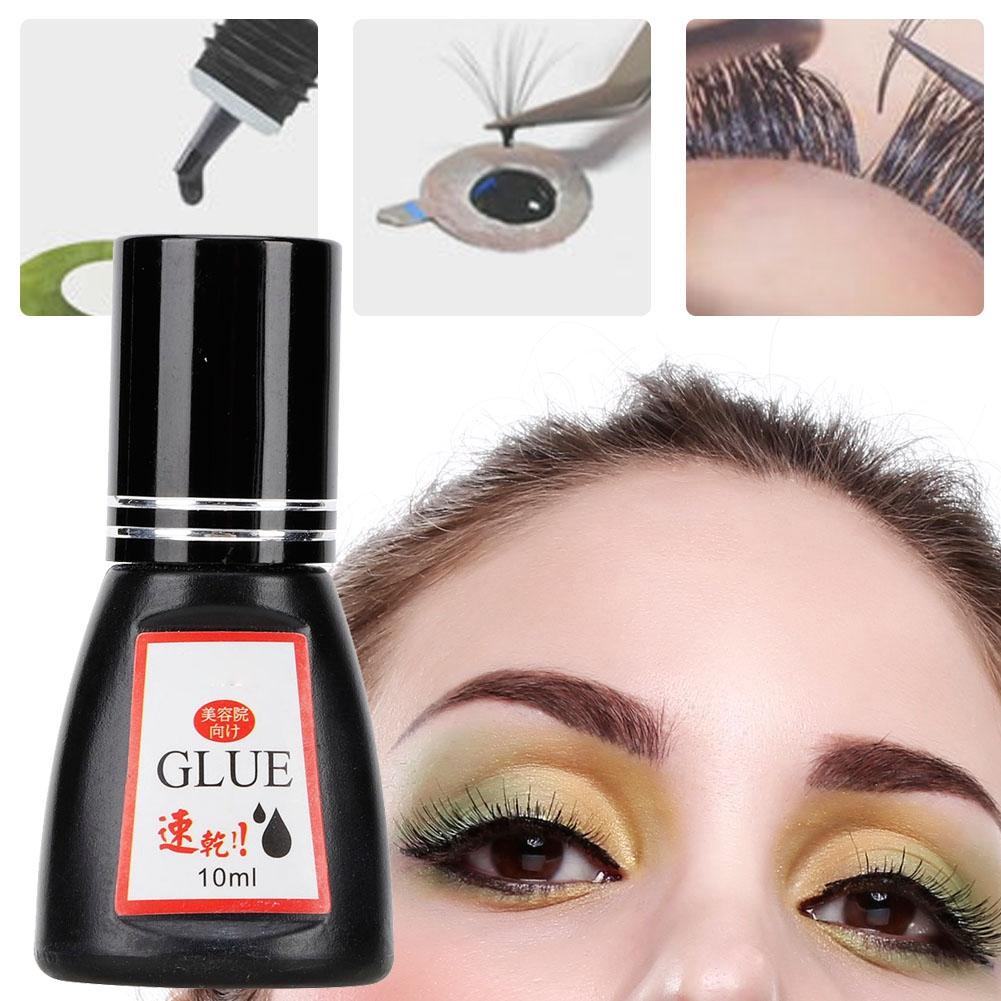 10ml Eyelashes Extension Glue Odor Free 0.5seconds Quickly Dry DIY Lashes Grafting Gel
