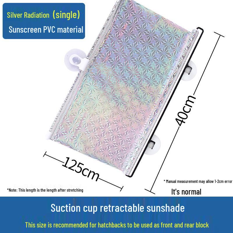Car Suction Cup Blackout Curtains: Automatic Retractable Sunshade for Sun Protection and Heat Insulation