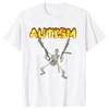 Retro Autism Skeleton Funny Women T-Shirt Neurodivergent Autism Awareness Support Graphic Tee Halloween Gifts Women Clothes