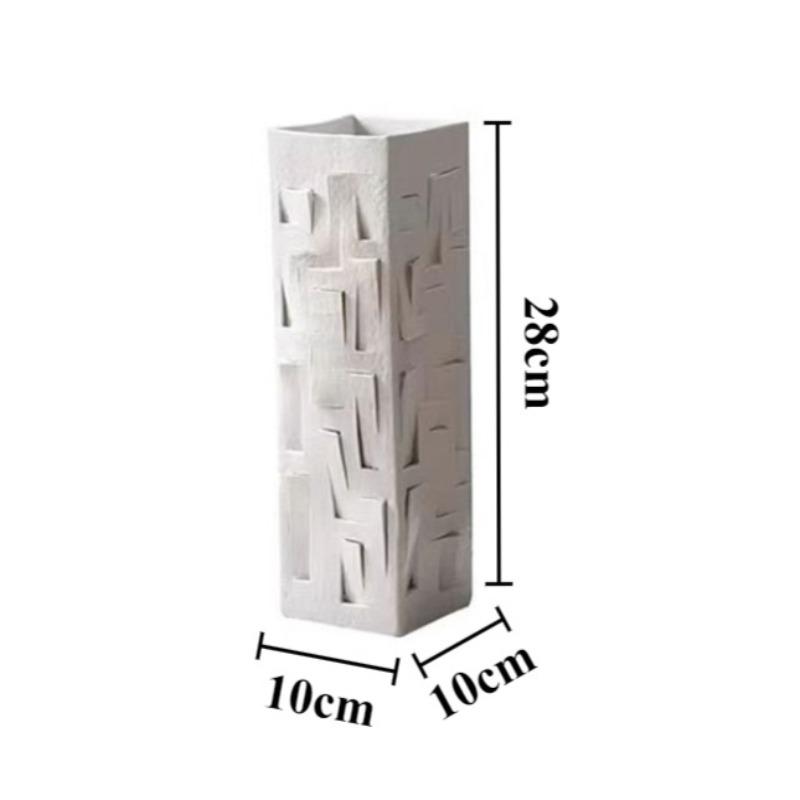 

Resin Flower Vase Creative Rectangular Flower Bottle Modern Luxury Household Desktop Vases Living Room Decoration Accessories