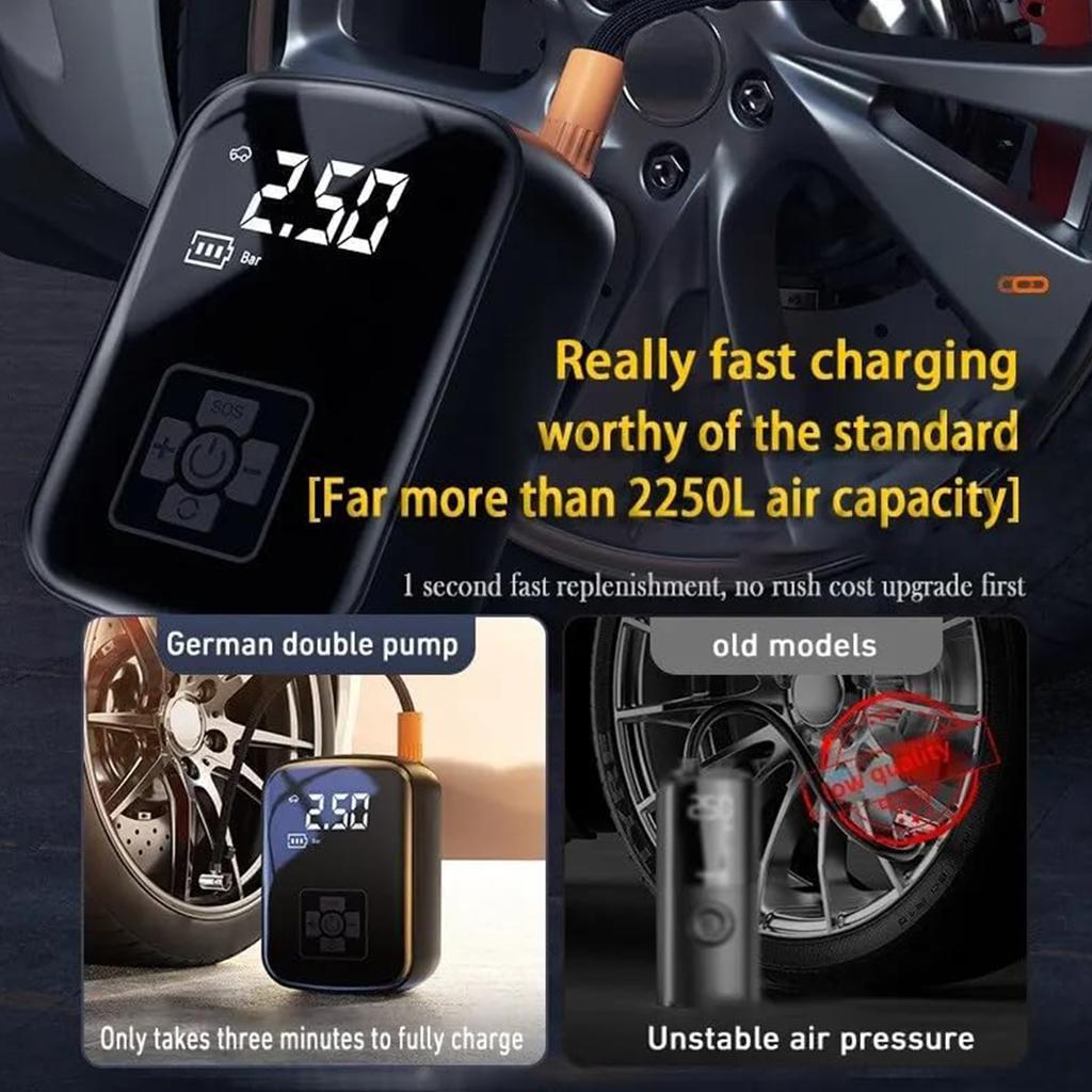 Multipurpose Wireless Digital Tire Inflator Air Pump Power Bank Motorcycle Car Jump Starter Electric Pump Air Compressor