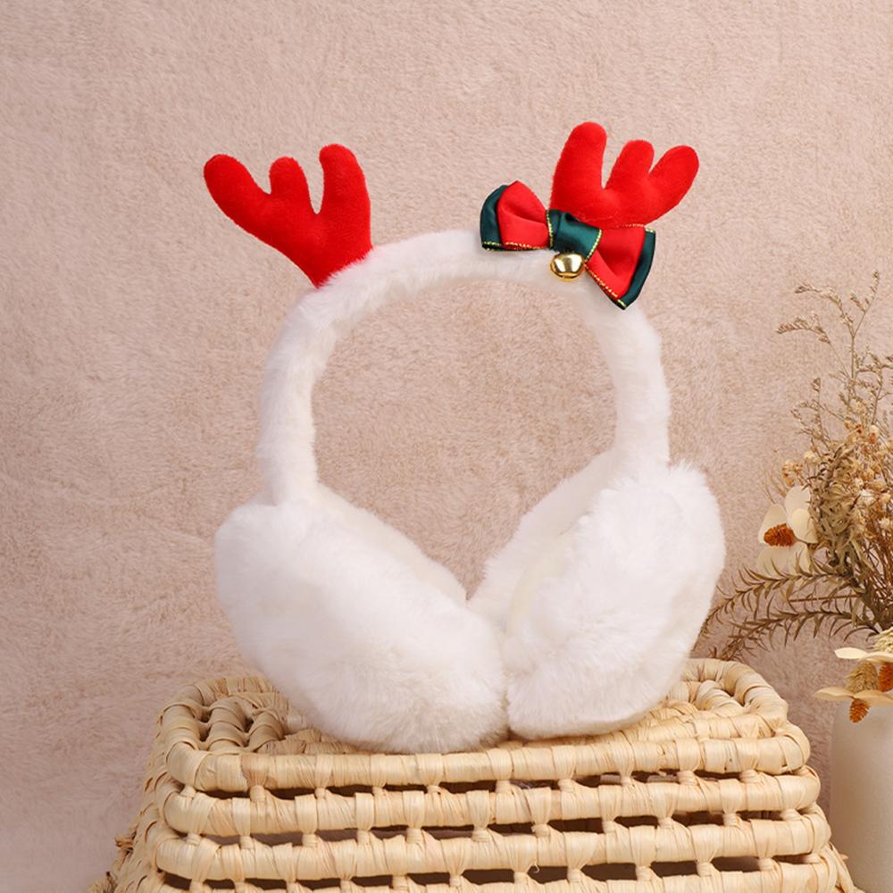 

Мягкие плюшевые утеплители для ушей, зимние теплые наушники для женщин и девочек, рождественские рога, ухо-защита от холода, складные наушники