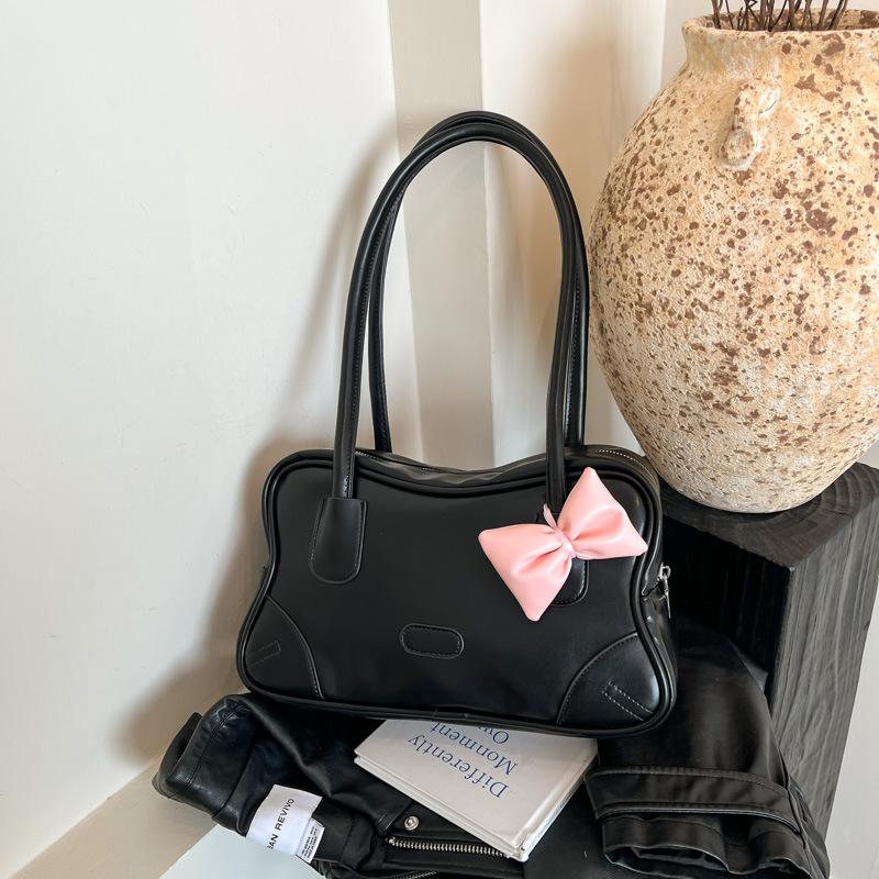 2025 Summer New Shoulder Bag Cute Girl Large Capacity Bow Tote Bag Fashion Commuter Big Bag Woman