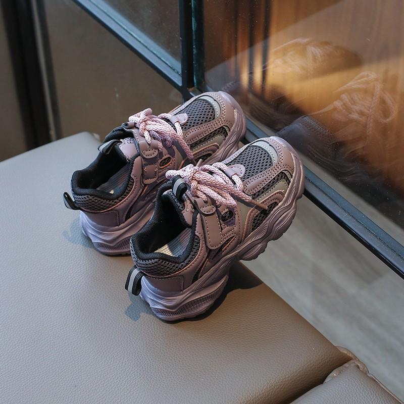 Classmate 2025 Spring and Autumn New Breathable Mesh Boys Sports Dad Shoes Little Girl Fried Street Mesh Shoes Sports Shoes