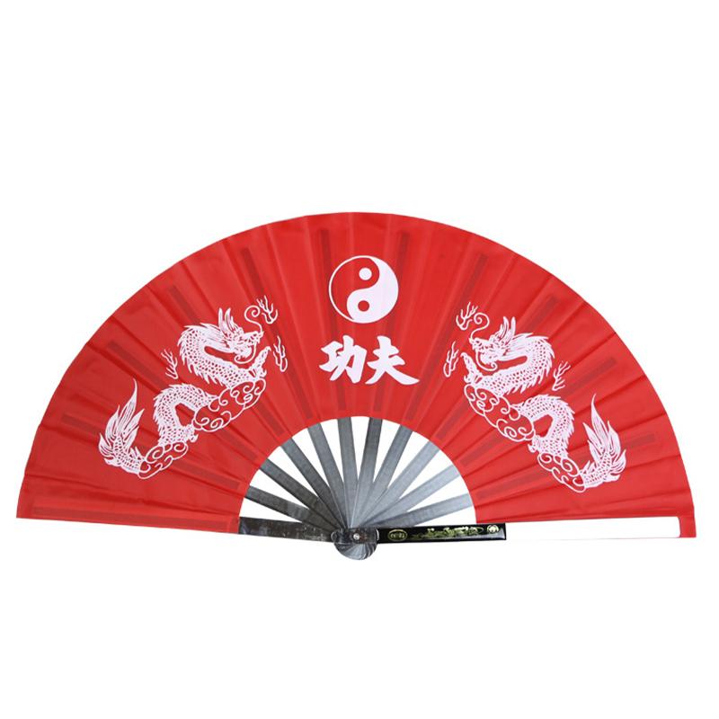 Stainless Steel Folding Tai Chi Martial Arts Fan Chinese Sound Fan Fitness Dance Practice Classic Kung Fu Performance Props