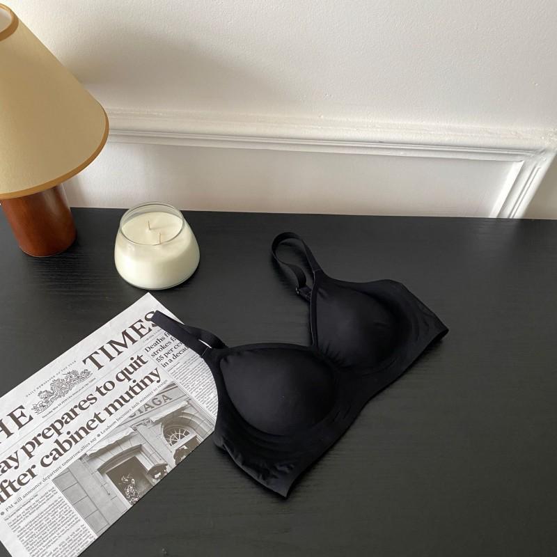 Soft Seamless Bra Small Bust Women Wireless 3/4 Cup With Side Support Lift Daily Comfort Underwear In Nylon