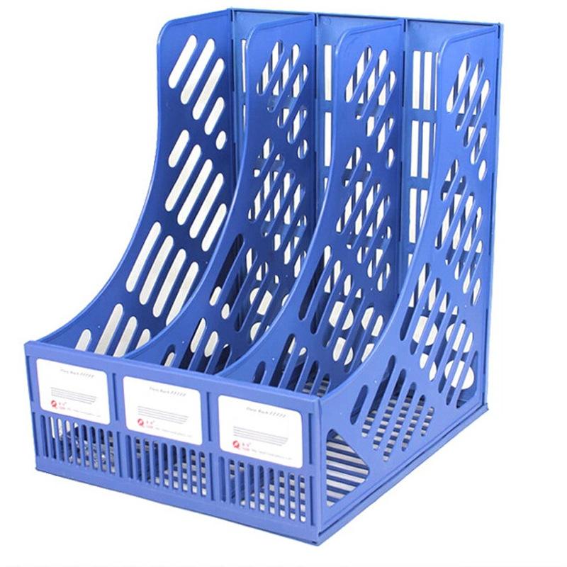 Office Supplies File Holder A4 Desktop Storage File Column Stationery Plastic Thick File Frame File Organizer