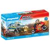Playmobil Pickup De Police and Motorcycle Toy Set Blue