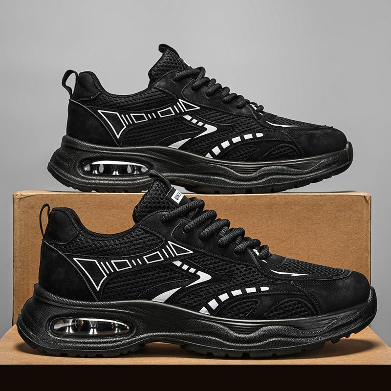Quanzhou Shoes Men's Air Cushion Cushioning Dad Shoes Casual Sports Running Shoes Mesh Breathable Student Tide Shoes 2025