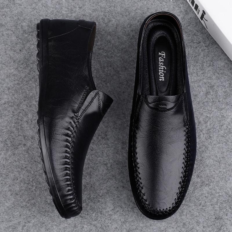 

Высококачественная мужская обувь из натуральной кожи ручной работы, итальянские люксовые брендовые мокасины, легкая повседневная обувь для мужчин, нескользящая обувь для вождения ручной работы 47