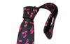 Naissant Cute Black & Pink Musical Note Design Tie - Unisex (Men's & Women's)