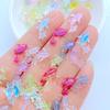 200Pcs New Cute Mini 8*15mm Shiny Fish Flat Back Resin Nail Enhancement  Jewelry Craft Decoration Accessorie