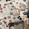 Cartoon Dog Footprints Bones Animals Sheer Curtains for Living Room Modern Voile Curtain Bedroom Tulle Curtains Window Drapes