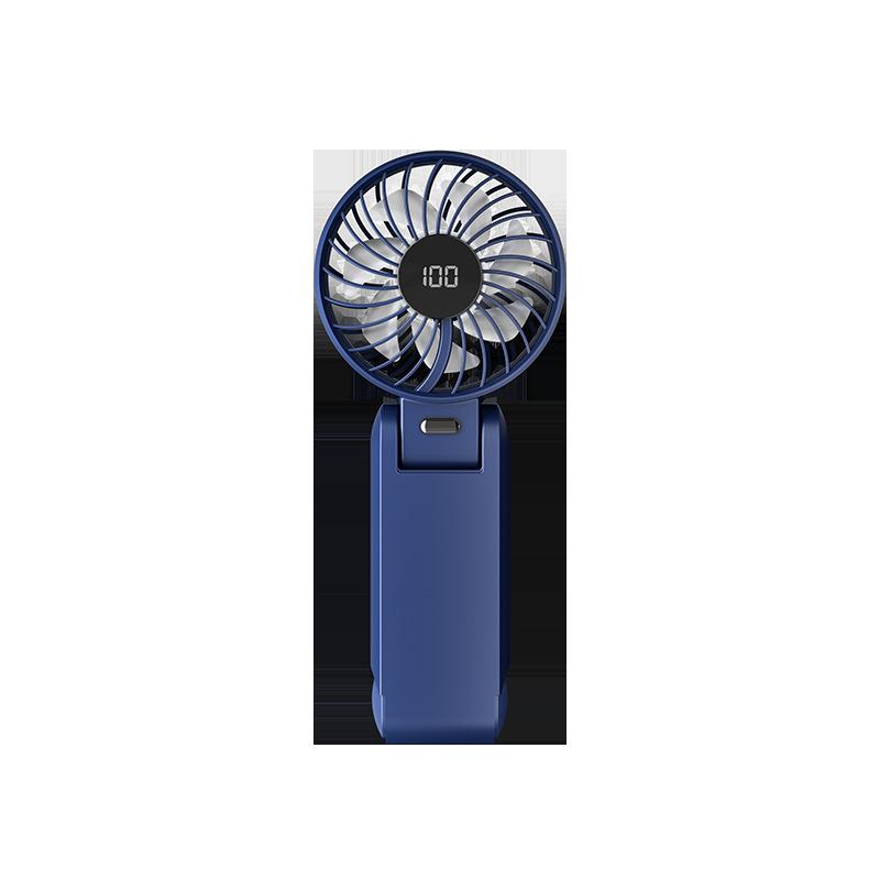 Portable Foldable Digital Display Handheld Mini Fan USB Rechargeable Small Personal Fan for Home Use Strong Wind New Arrival