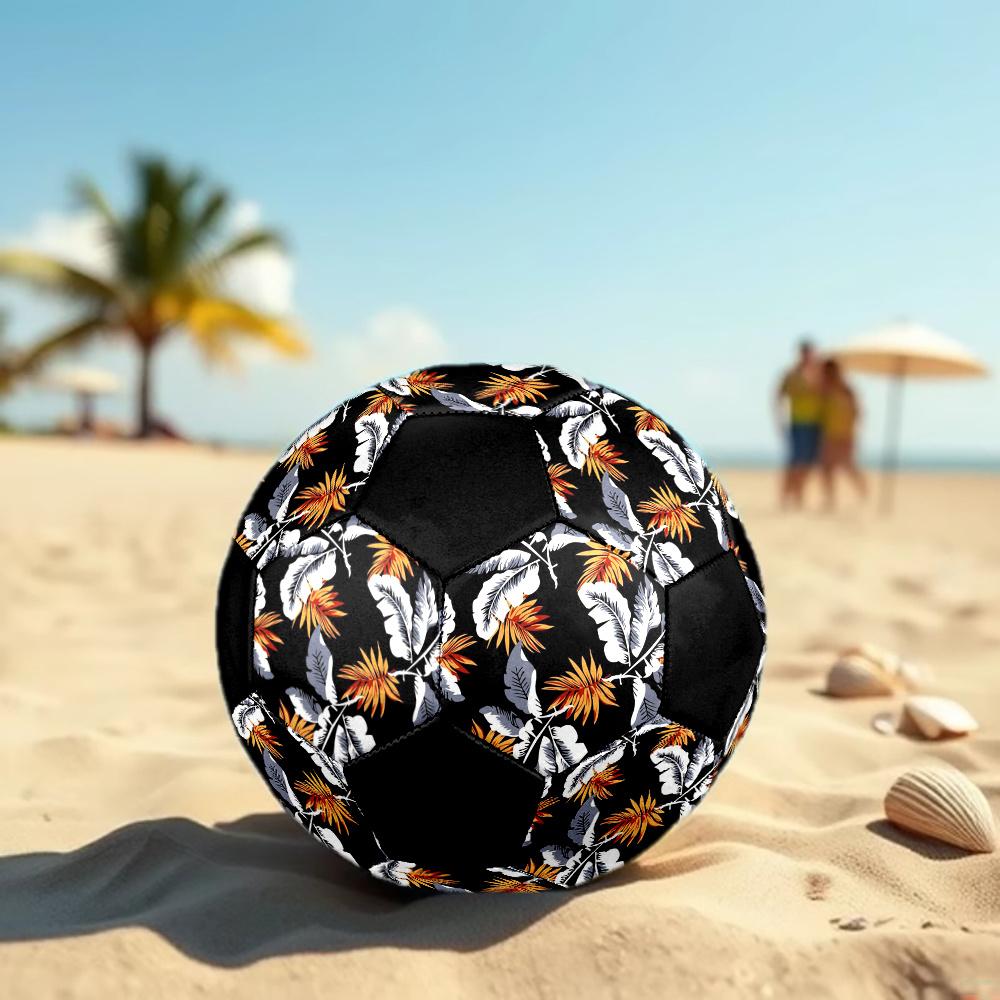 1pc Tropical Leaves Durable Soccer Ball/Football, Size 5, Perfect for Training, Entertainment And Competition,Gift Yy26060651