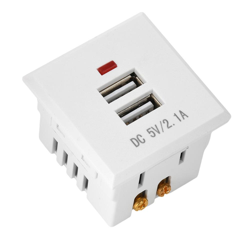 5V 2.1A Dual USB Power Socket Embedded Desktop Socket USB Charging Panel Module For Mobile Phones Tablets Ipad Chargers